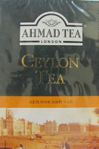 знак и упаковка чая AHMAD TEA