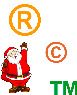Новый год и торговые марки с Сайта Клаусом, Дедом Морозом и Снегурочкой