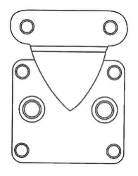 Тривимірна ТМ США застібка Louis Vuitton